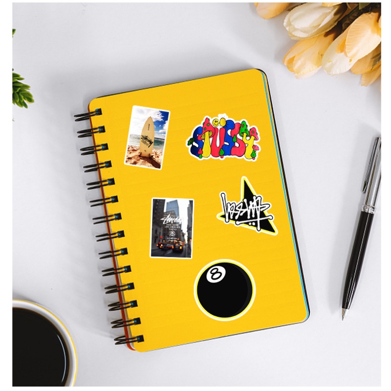 Z&M❀ Sticker Dán Trang Trí Hình Chữ Stussy Độc Đáo ❀ Bộ 50 Miếng Dán Chống Thấm Nước Đồ Chơi Chất Lượng Cao