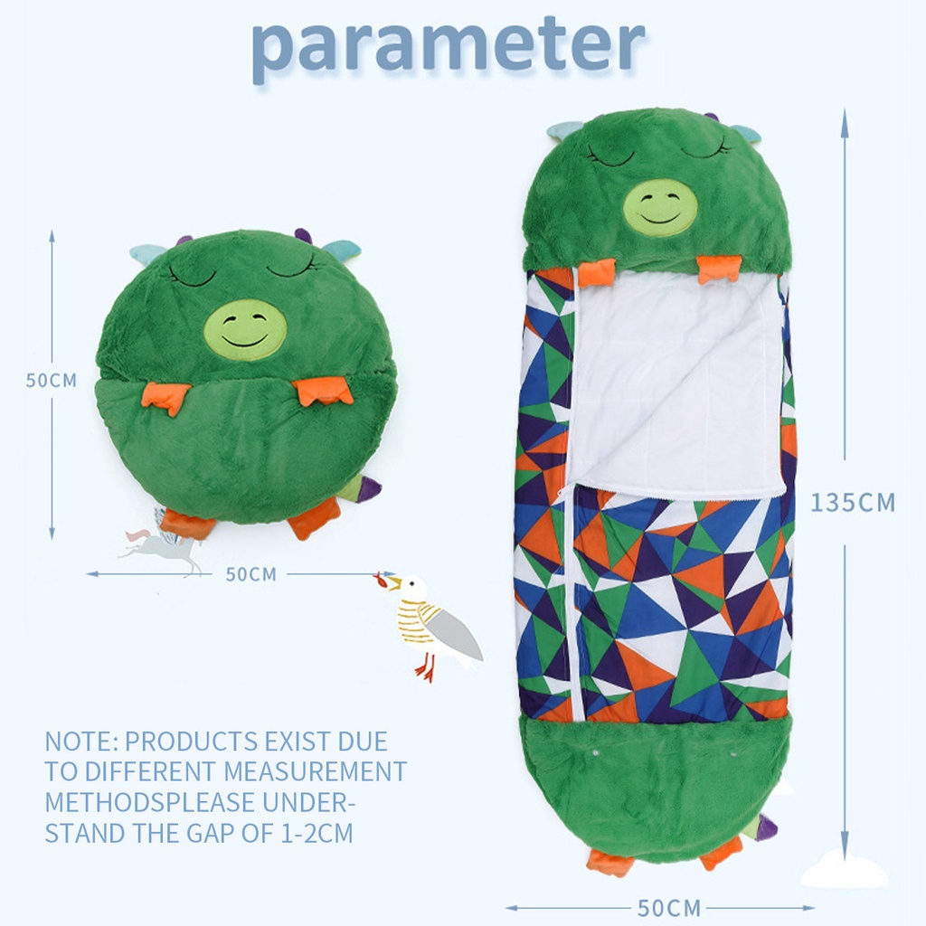 Túi Ngủ Hình Thú Hoạt Hình Nhồi Bông Đáng Yêu Cho Bé