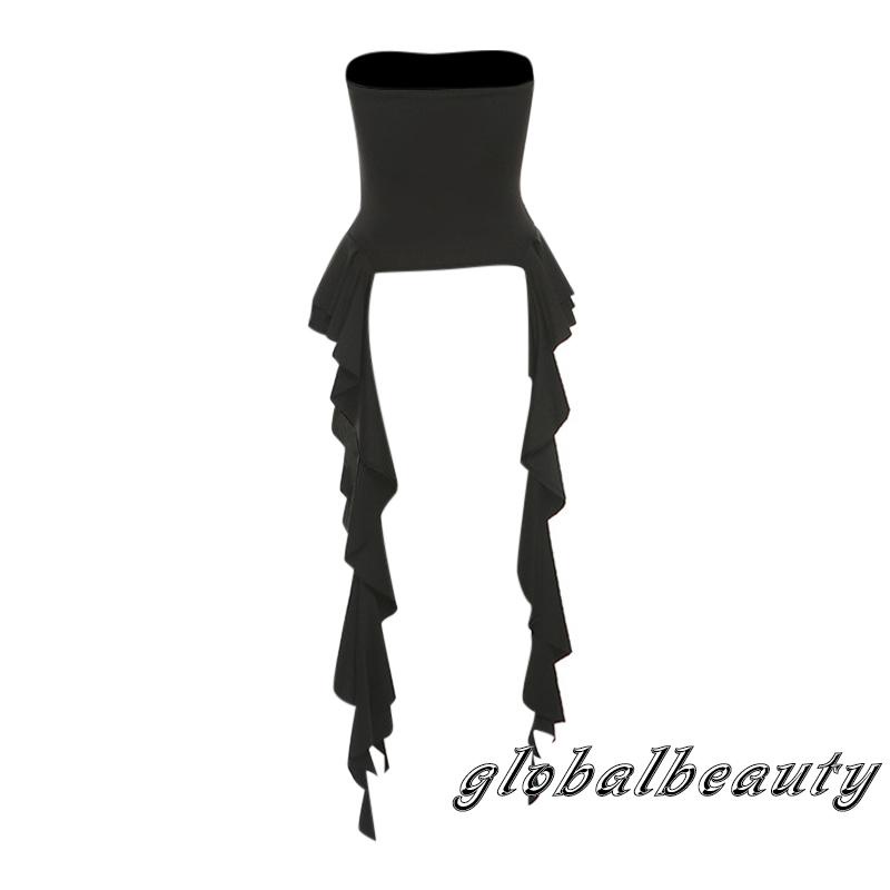 Áo Ống Nhún Bèo Hở Lưng Thời Trang Mùa Hè Cho Nữ