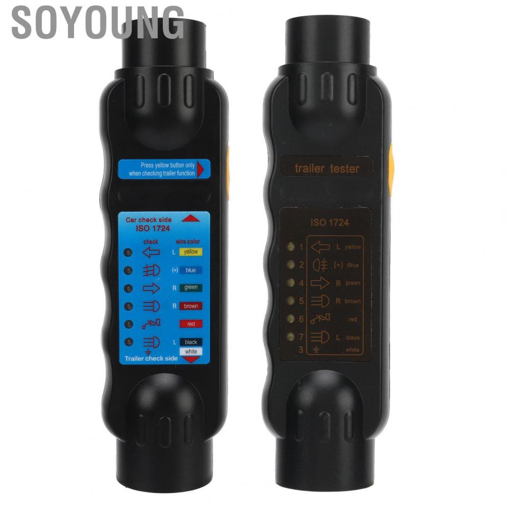 Soyoung Trailer Socket Tester  RV Wiring Easy Operation for Automotive