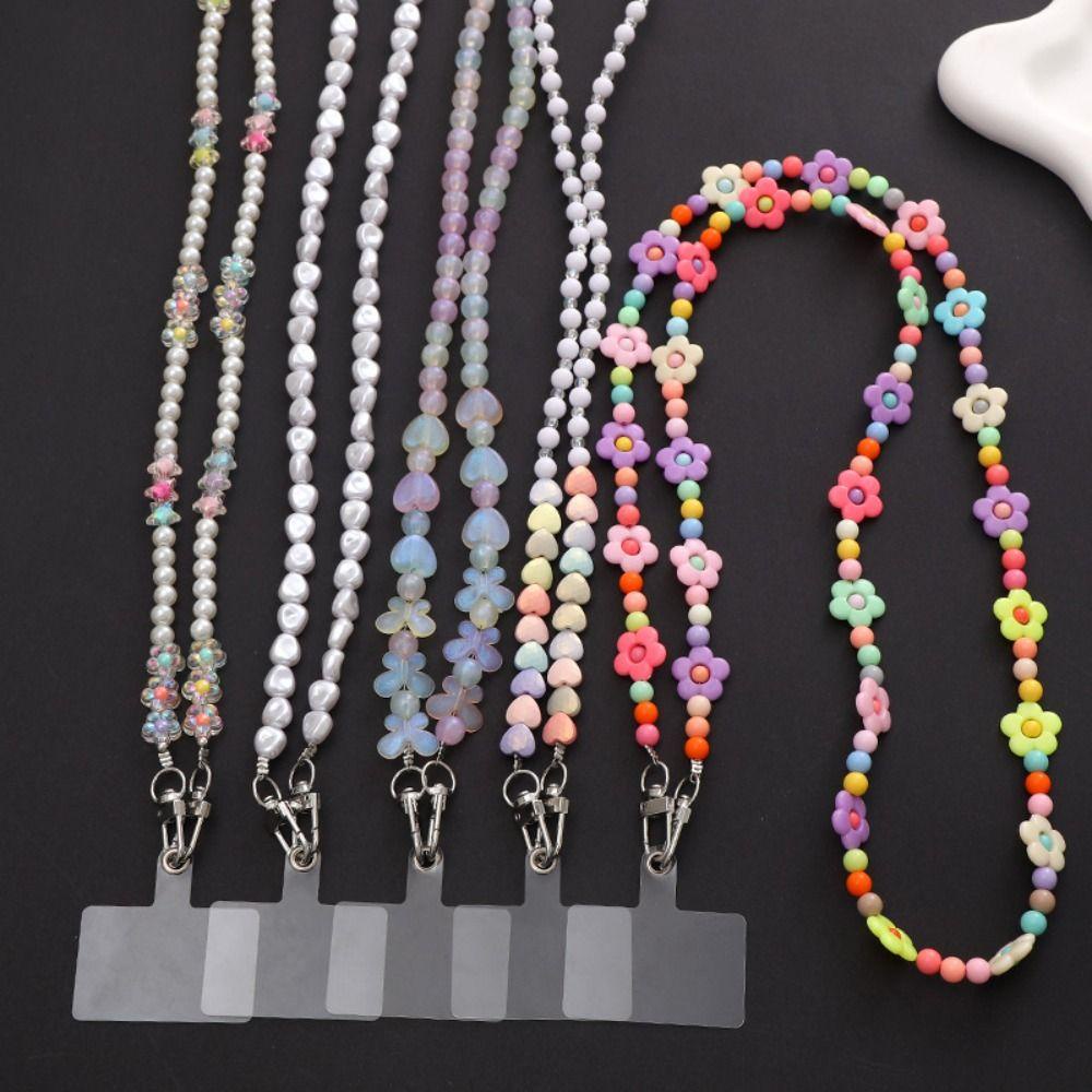 Dây Đeo Cổ Bằng Acrylic Kèm Móc Kim Loại Cho Điện Thoại
