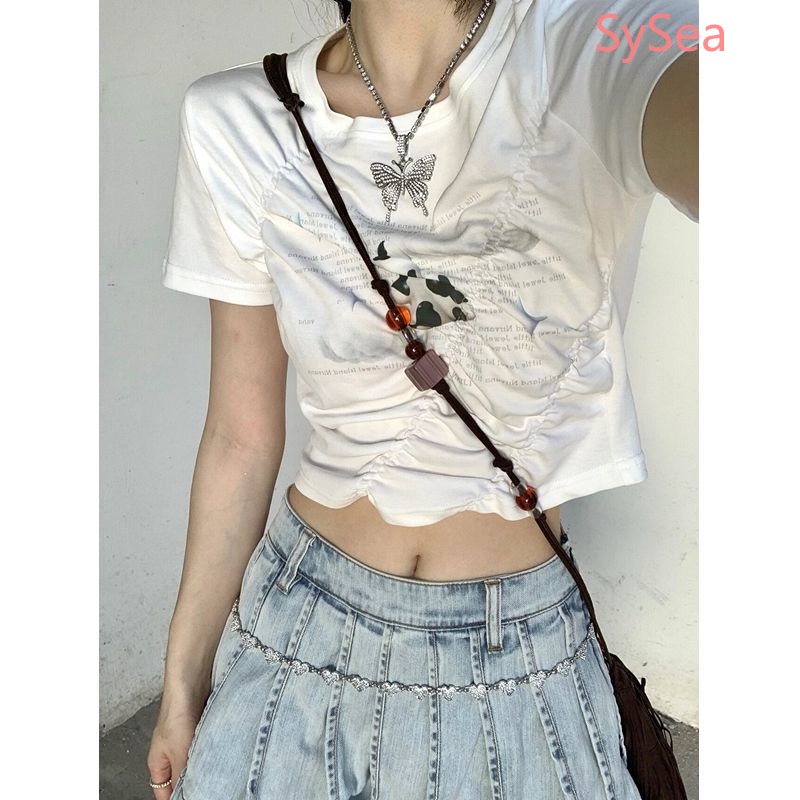 Áo Kiểu Xếp Ly Form Ôm Phong Cách Hàn Quốc Cho Nữ