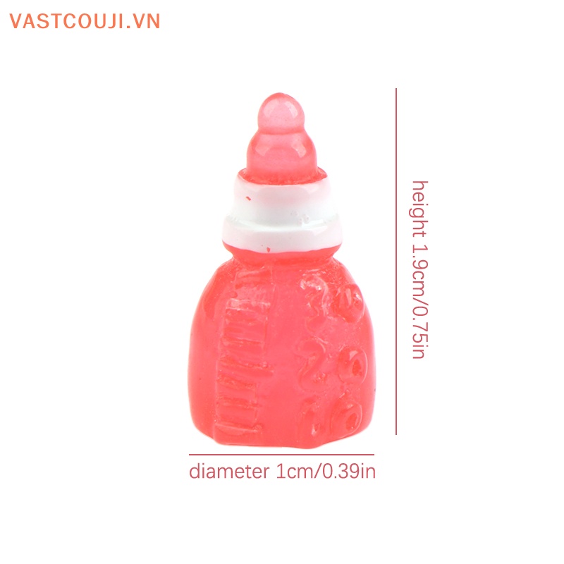 Bộ 5 Bình Sữa Mini Bằng Nhựa Phát Quang Độc Đáo Dùng Trang Trí DIY