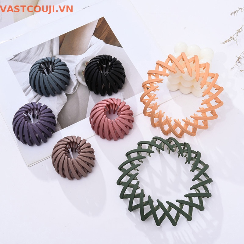 Kẹp Tóc Đuôi Ngựa Hình Tổ Chim Thời Trang Có Thể Thu Gọn VASTJI