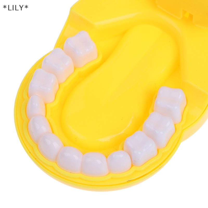 LILY 4pcs trẻ em giả vờ chơi đồ chơi nha sĩ kiểm tra răng mô hình thiết lập giáo dục learing đồ chơi uuu