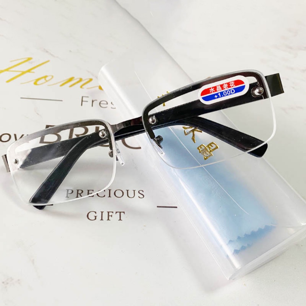 Mắt Kính Gọng Pha Lê Không Viền HD Dành Cho Nam Giới