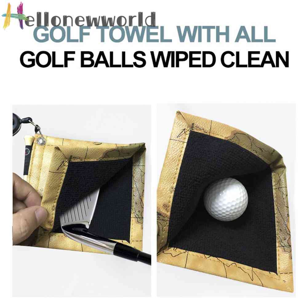 Khăn Lau Chùi Vệ Sinh Bóng Golf Hình Vuông Bằng PU