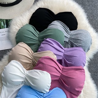 CRLNHC Áo Hai Dây Mùa Hè Có Mút Đệm Ngực Màu Trơn Gợi Cảm Cho Nữ vn
