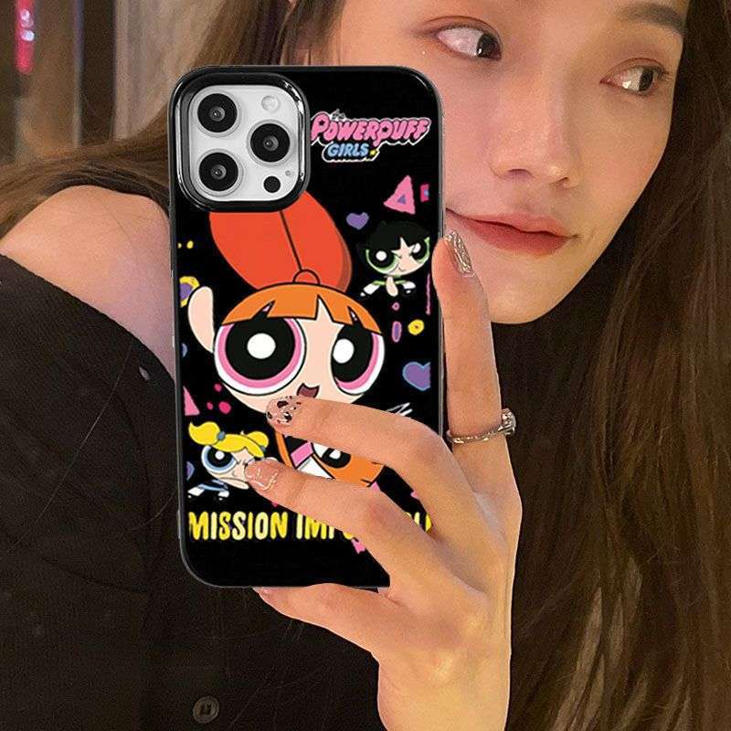 ✅Ốp Điện Thoại Màu Đen In Họa Tiết Dễ Thương Kiểu Hàn Quốc Cho iPhone13promax 14 xsins7 / 8p 1112