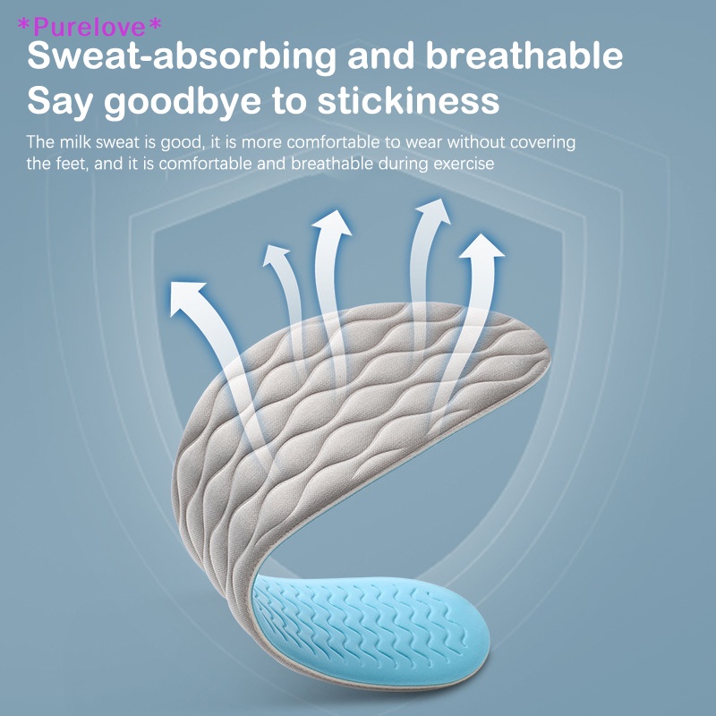 1 Cặp Đế Lót Giày Thể Thao Bằng Cao Su Siêu Mềm Thoáng Mát Thấm Hút Mồ Hôi Tiện Dụng Mới