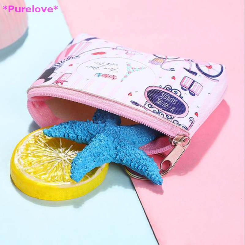 1 Ví Mini Đựng Tiền Xu Họa Tiết Hoạt Hình Dễ Thương Cho Nữ Mới