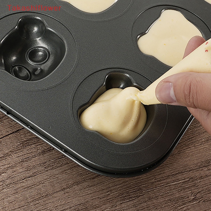 Khuôn Nướng Bánh Bằng Thép Carbon Chống Dính Hình Gấu Dễ Thương DIY