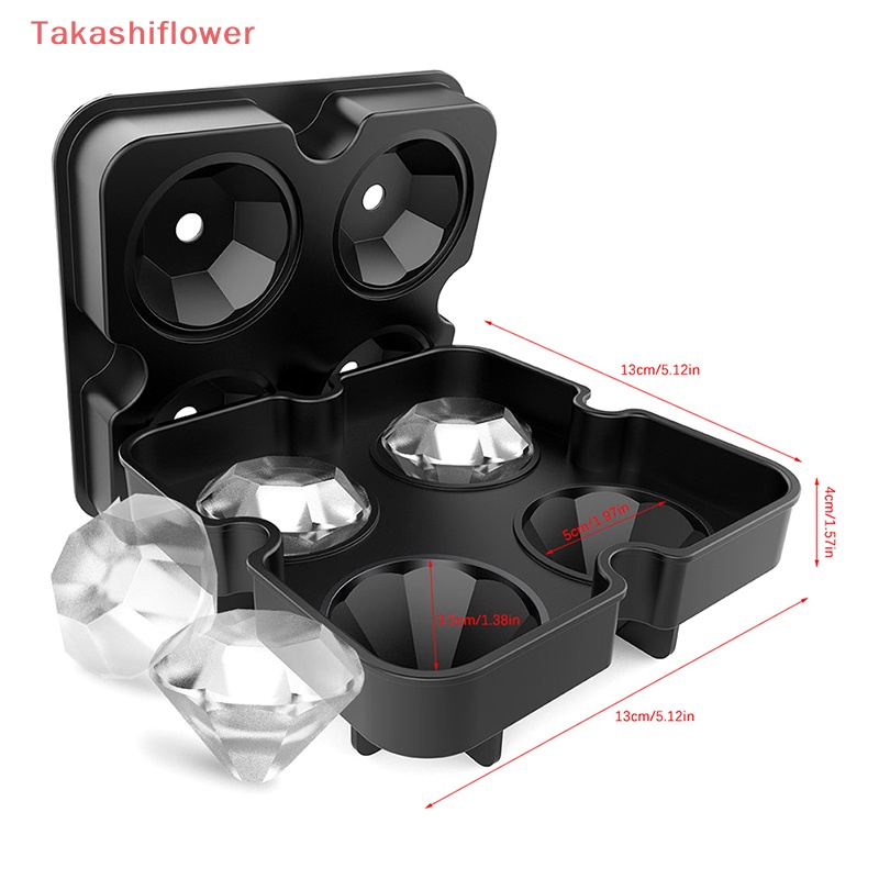 Khuôn Silicone Làm Đá / Sô Cô La 4 Ngăn Tạo Hình 3D DIY