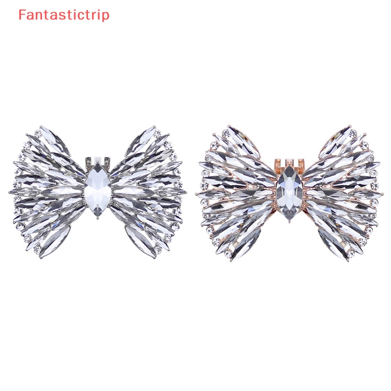 Phụ Kiện Trang Trí Giày Hình Nơ Đính Đá Lấp Lánh Thời Trang Cho Nữ Mới