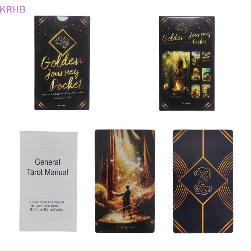 Bộ Bài Tarot Vàng KRHB Kích Thước 12 * 7cm Mới