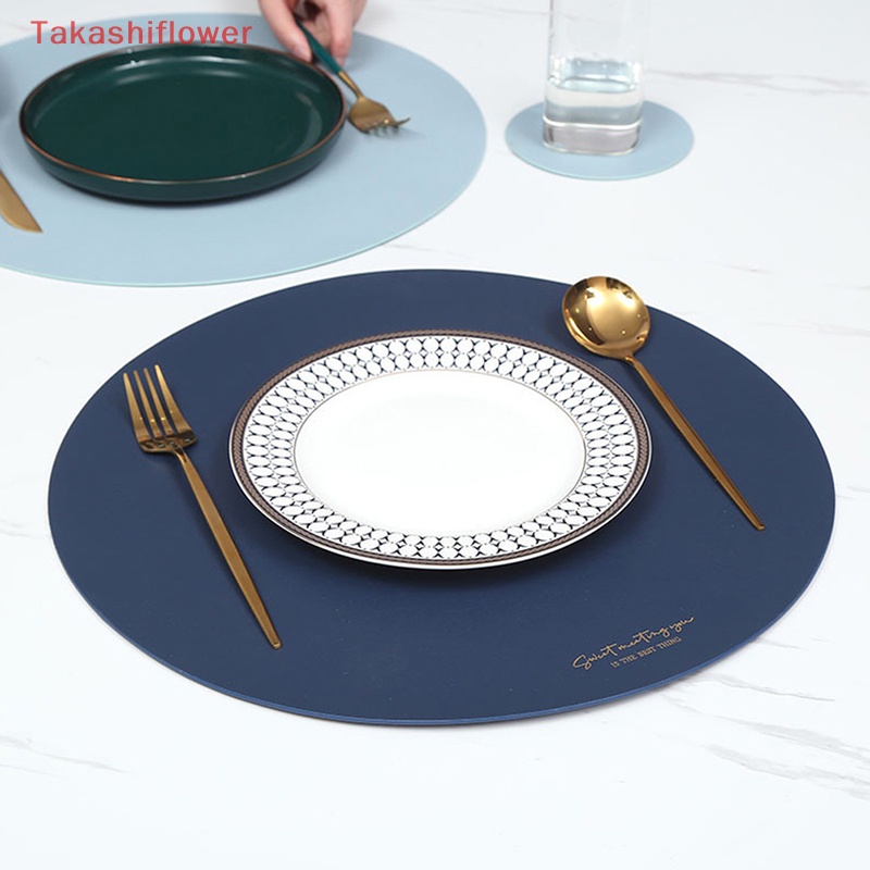 Tấm Lót Bàn Ăn Bằng Da PU Cách Nhiệt Chống Trượt / Thấm Nước Tiện Dụng