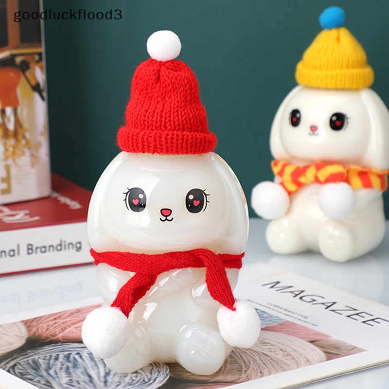 Bình Nước Uống Trà Sữa Dùng Một Lần Hình Thỏ Hoạt Hình Dễ Thương