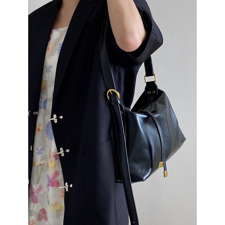 Túi Tote Đeo Vai / Đeo Chéo Sức Chứa Lớn Màu Đen Dễ Phối Đồ Thời Trang Cao Cấp