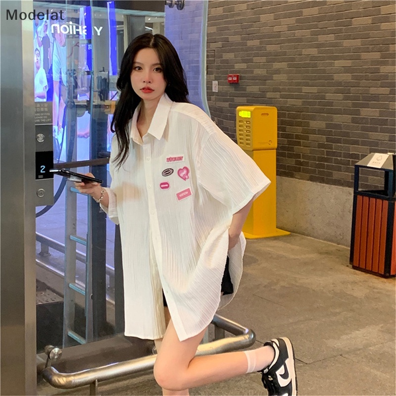 Mfc Áo Sơ Mi Tay Ngắn Dáng Rộng Cơ Bản Dành Cho Nữ Mùa Hè