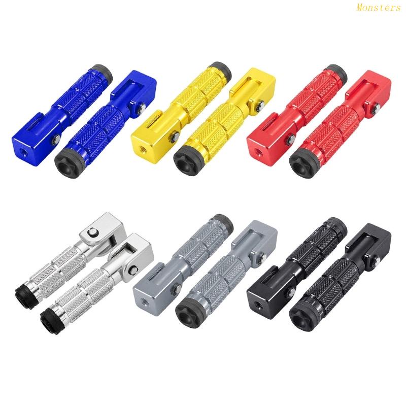 Bàn Đạp Gác Chân Trước / Sau Bằng Nhôm Có Thể Gấp Gọn 90 Độ M10 Thông Dụng Cho Xe Máy
