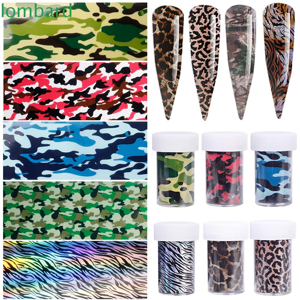 Miếng Dán Trang Trí Móng Tay 3D Chống Nước Họa Tiết Da Báo