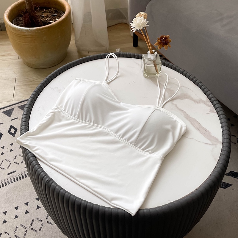 Áo Lót Lụa Lạnh Không Đường May Có Mút Đệm Ngực Lưng Đẹp Thời Trang Mùa Hè Dành Cho Bạn Nữ