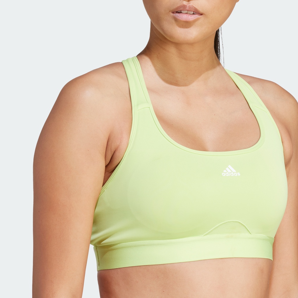 adidas Tập luyện Áo Bra Tập Luyện Medium Support Powerreact Nữ màu xanh lá IK0165