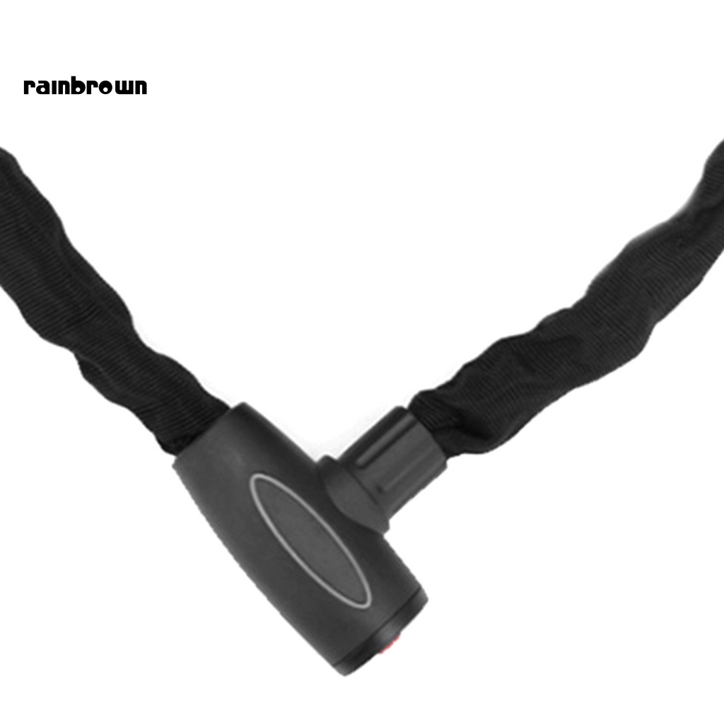 &lt; Rainbrown &gt; Khóa Xích Xe Đạp Bằng Thép Mangan Cứng Chắc Chắn Thiết Kế Gấp Gọn Được Dành Cho Cưỡi Ngự