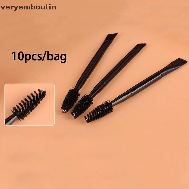 Set 10 Cọ Trang Điểm Mắt / Lông Mày Thiết Kế Hai Đầu Tiện Dụng