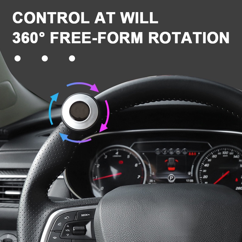Bộ trợ lực vô lăng ô tô SEAMETAL bằng silicon chống trượt dạng bóng xoay 360 độ hỗ trợ lái xe một tay đa năng