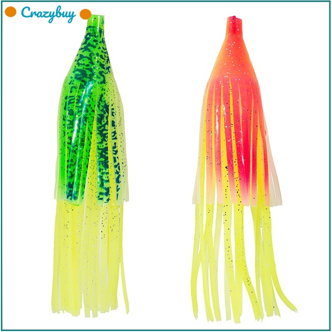 Cr Mồi Câu Cá Giả Hình Con Mực Dạ Quang Dày Hai Lớp Mềm Mại 20cm