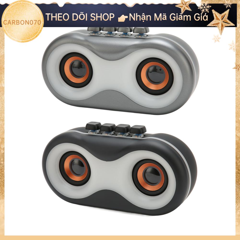 Carbon070 Loa Bluetooth Mini Di Động Đèn Màu RGB Kép Siêu Trầm Không Dây Dành Cho Ngoài Trời