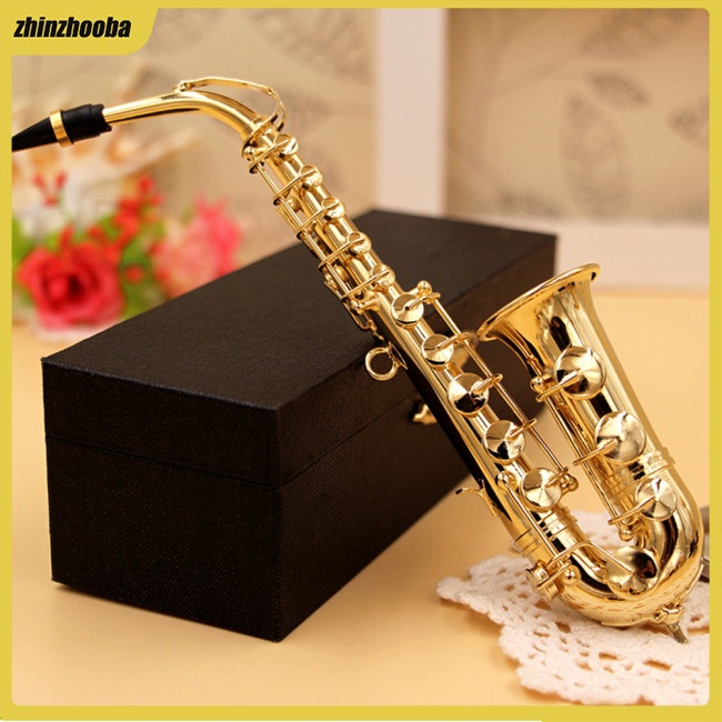 Fs Mô Hình Kèn Saxophone Mini Bằng Đồng Kèm Hộp Đựng Và Giá Đỡ