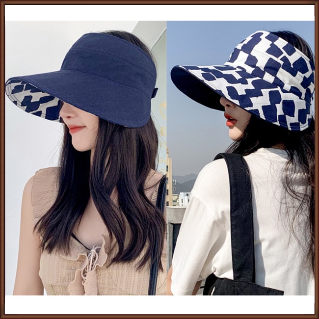 Mũ Rộng Vành Hở Chóp Chống Tia Uv Thời Trang Đi Biển Mùa Hè Bảo Vệ Cho Nữ