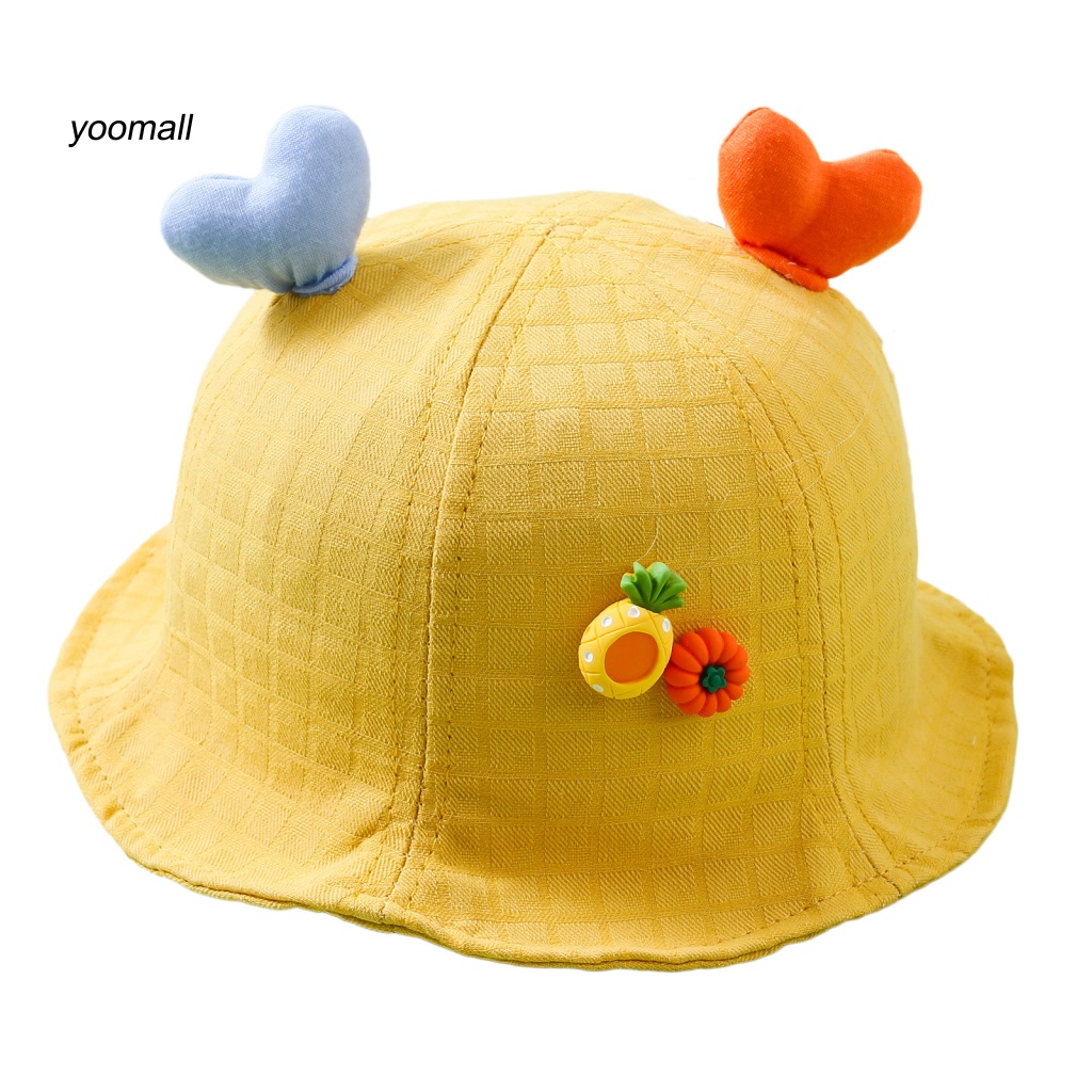 Mũ Tai Bèo Chống Nắng Thoáng Khí Hình Trái Tim Cho Bé Sơ Sinh