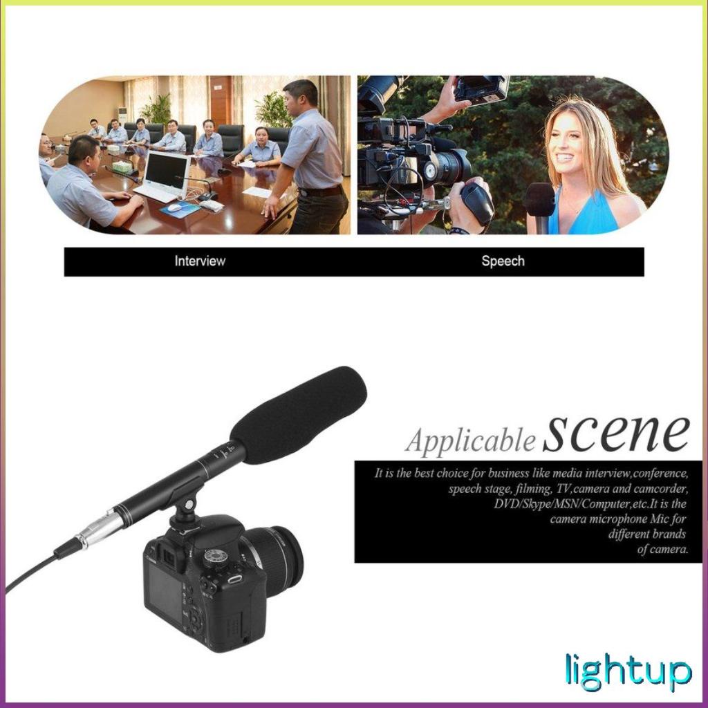 Chuyên nghiệp Độ nhạy cao Vioce Ghi âm Phát sóng Stereo Condenser Phỏng vấn Micro siêu định hướng