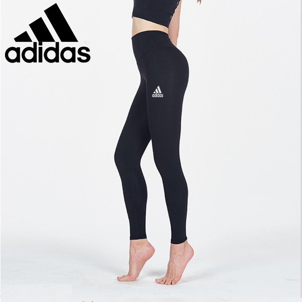Quần Thể Thao Adidas Thoáng Khí Lưng Cao Co Giãn Tốt Thích Hợp Chạy Bộ / Tập Yoga