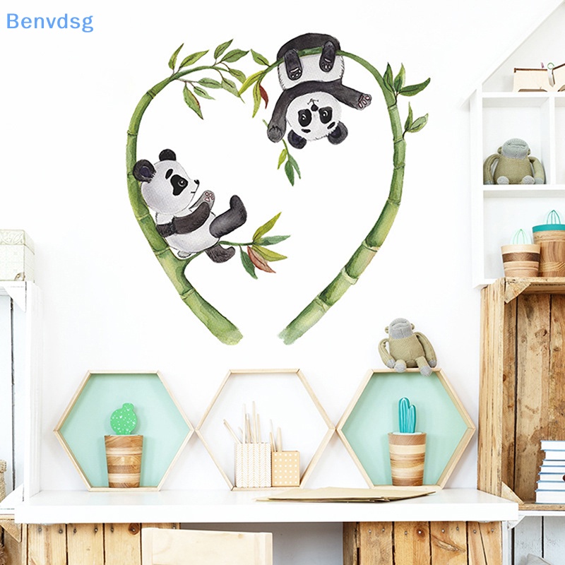 Miếng Dán Tường Bằng PVC Hình Gấu Trúc Hoạt Hình Dễ Thương