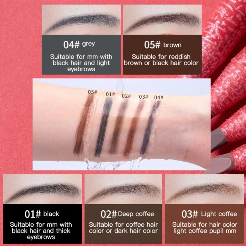 Bút Chì Kẻ Lông Mày Delaneyco Đầu Phẳng Chống Nước Chống Mồ Hôi Không Dính Lâu Trôi Mịn Màng