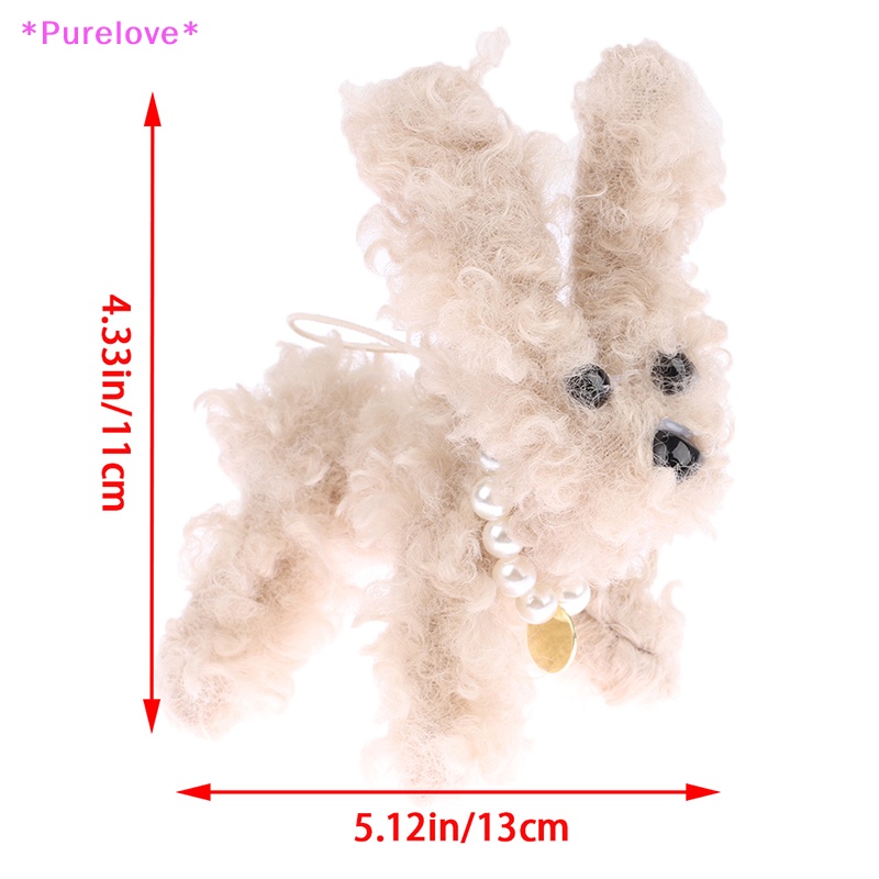 1 Thú Nhồi Bông Hình Cún Con Đáng Yêu Treo Chìa Khóa Xe Hơi Mới