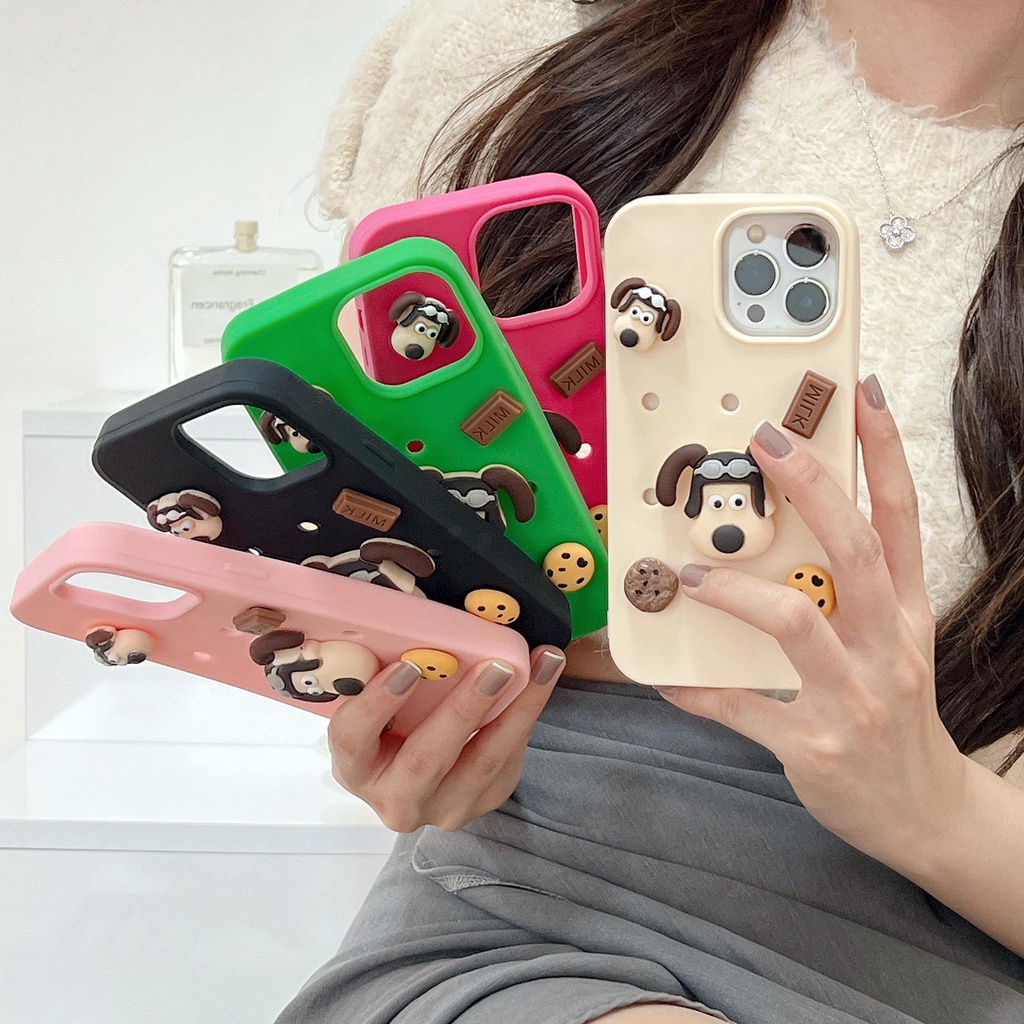 Ốp Điện Thoại Tpu Silicon Mềm Màu Kẹo Hình Chú Cún Sanrio 3D DIY Cho iPhone 14 13 12 11 Pro Max