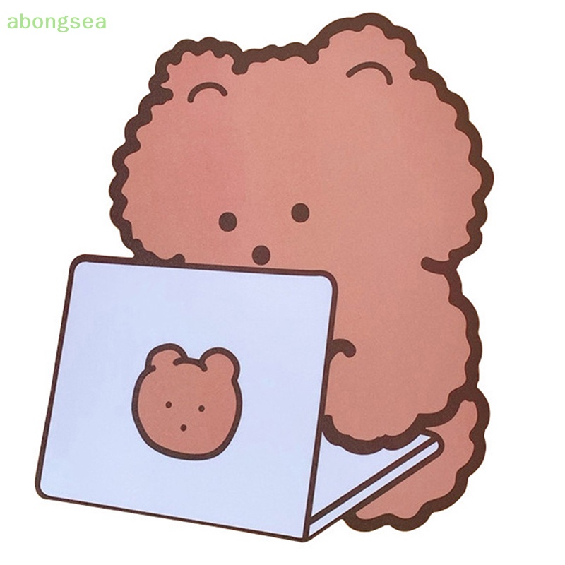 Tấm Lót Chuột Máy Tính Bằng Cao Su Mềm Chống Trượt In Hình Gấu Hoạt Hình Dễ Thương