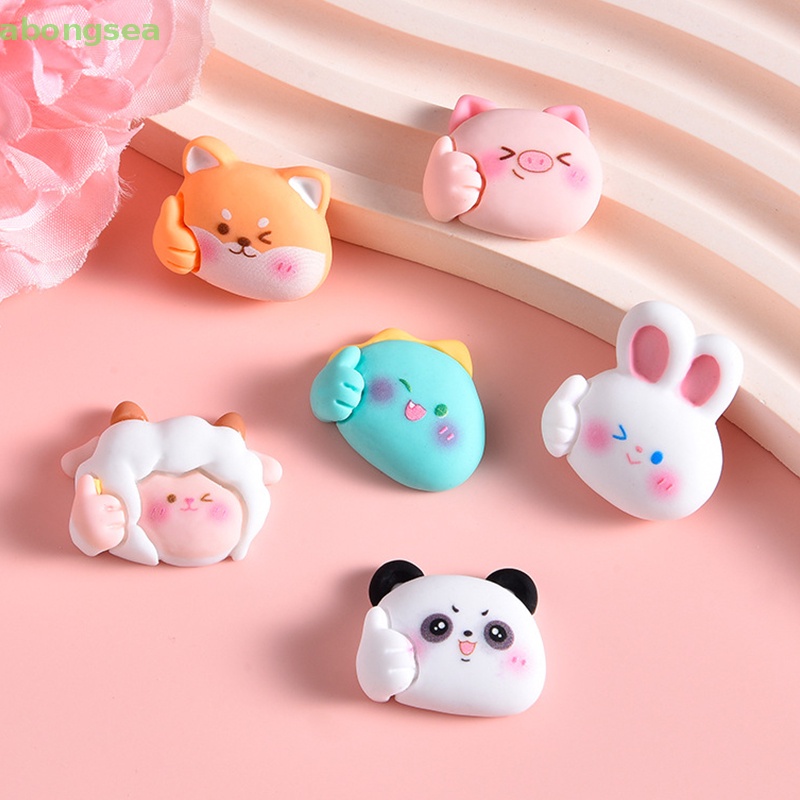 Set 10 Tượng Động Vật Hoạt Hình Mini Bằng Nhựa Resin Trang Trí Điện Thoại