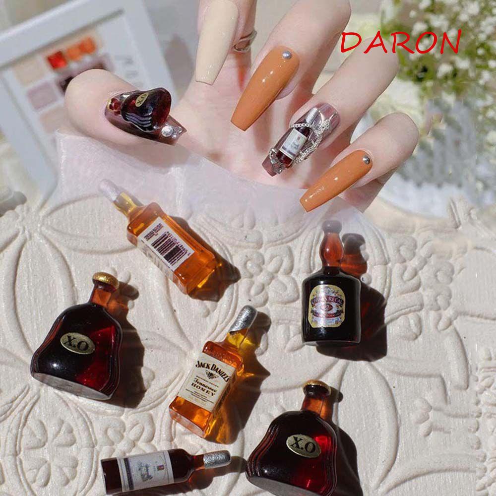 Phụ Kiện Trang Trí Móng Tay Hình Chai Rượu Vang Đỏ XO Kiểu Retro Nhật Bản Độc Đáo DIY