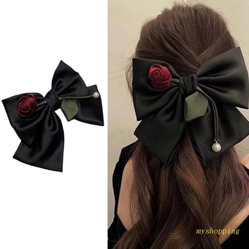 Kẹp Tóc Hình Nơ Hoa Hồng Cho Thanh Thiếu Niên