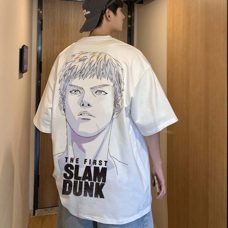 Spot Goods Slam Dunk Master Film Co Áo thun tay ngắn Rukawa Maple Sakurado Hoa và Cây