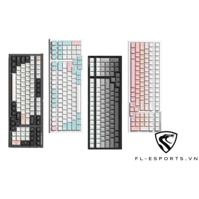 Bàn phím cơ không dây FL-Esports FL100 CPM Gradient Pink /White Olivia /Marshmallow - Hàng Chính Hãng