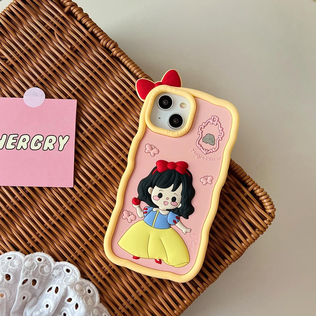Ốp Điện Thoại Silicon Tpu Mềm Hình Công Chúa Hoạt Hình 3D Chống Sốc Chống Rơi Cho iPhone 14 13 12 11 Pro Max