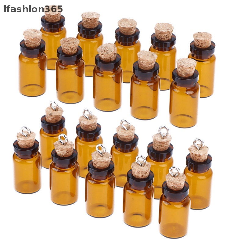 Set 10 Lọ Thủy Tinh Mini 1ml / 1.5ml Có Nút Bần Tiện Dụng