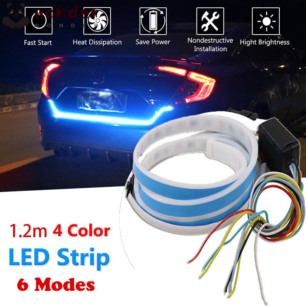 Dây Đèn LED Nhiều Màu Sắc 1.2m 12V Chống Thấm Nước Có Thể Điều Chỉnh Tiện